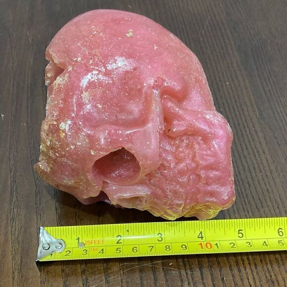 SKULL SHAPED EPOXY RESIN ashtray/planter - Picture 13 of 13